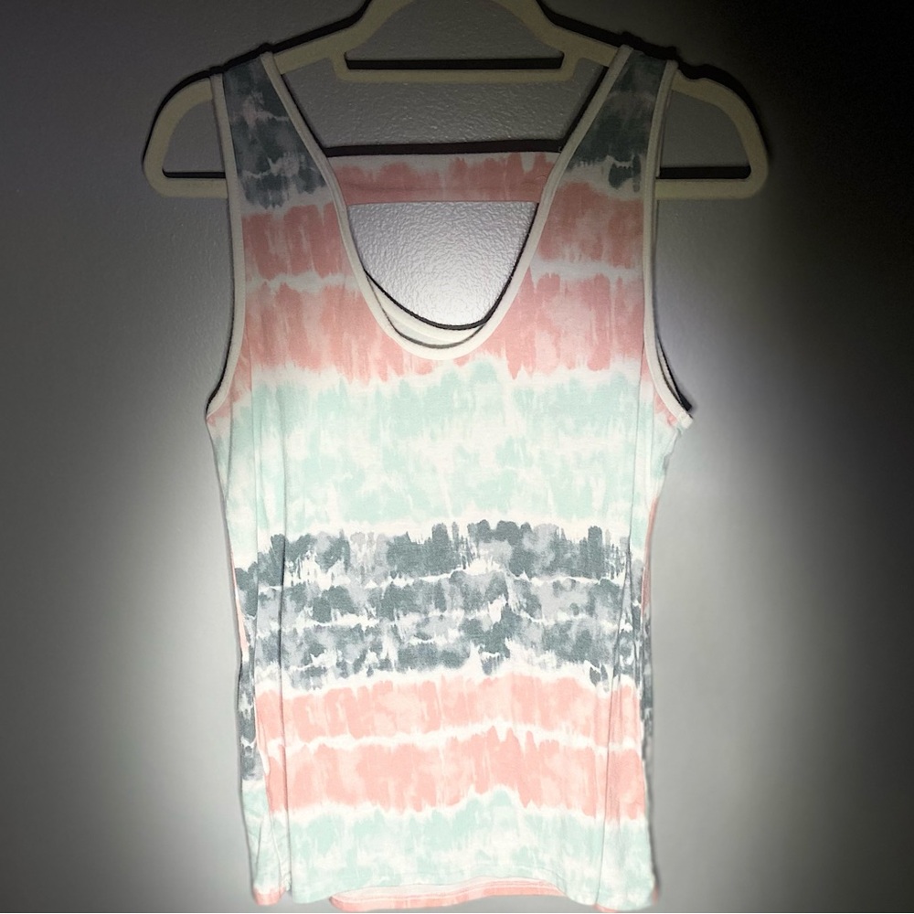 Tye dye athletic tank top
